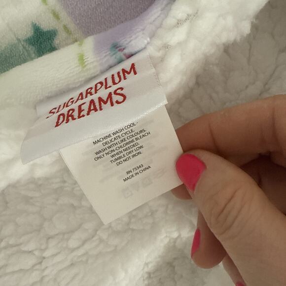 GINGERBREAD 50X70 Plush to Sherpa Throw Blanket Super Soft NEW Christmas Hearts - Picture 5 of 8